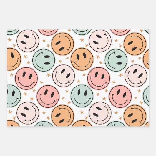 Face Wrapping Paper Geschenkpapier Set (Vorderseite 3)
