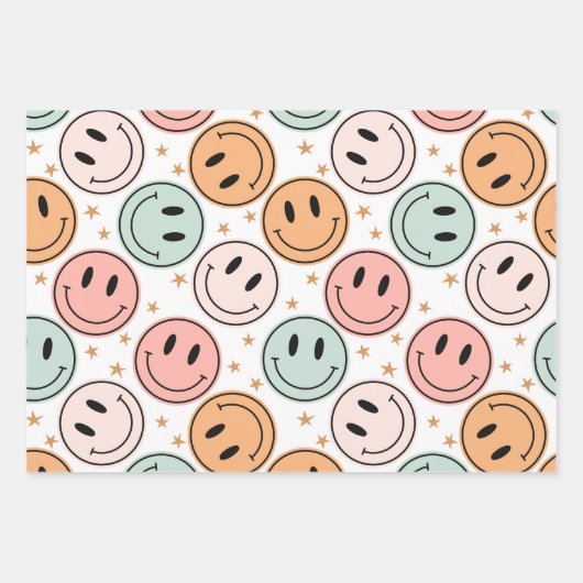 Face Wrapping Paper Geschenkpapier Set (Vorderseite 2)