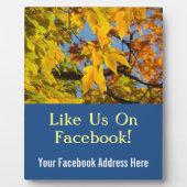 Facebook Address Here signs counter numbers Autumn Fotoplatte (Vorderseite)