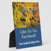 Facebook Address Here signs counter numbers Autumn Fotoplatte (Seite)