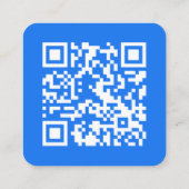 Facebook-Bewertungen | Business QR Code Minimal Wh Quadratische Visitenkarte (Rückseite)