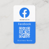Facebook-Bewertungen | Business Review UQR Code Visitenkarte (Vorderseite)