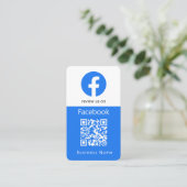 Facebook-Bewertungen | Business Review UQR Code Visitenkarte (Stehend Vorderseite)
