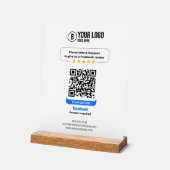 Facebook-Bewertungen QR-Code Bewertung meines Unte Acrylschild (Winkel)