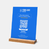 Facebook-Bewertungen QR-Code Bewertung meines Unte Acrylschild (Winkel)