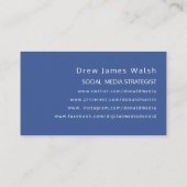 Facebook blauer Sozialmedium-Stratege - Blogger Visitenkarte (Rückseite)