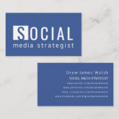 Facebook blauer Sozialmedium-Stratege - Blogger Visitenkarte (Vorne/Hinten)