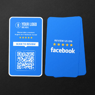 Facebook Business Bewertung 5-Sterne-Scan-QR-Code Visitenkarte