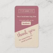 Facebook Business Bewertung mit QR-Code Visitenkarte (Rückseite)