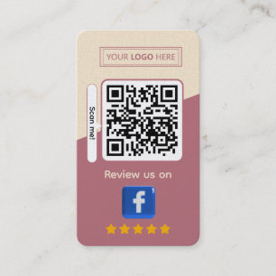 Facebook Business Bewertung mit QR-Code Visitenkarte