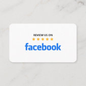 Facebook Business Review 5 Star Scannable QR Code Visitenkarte (Rückseite)