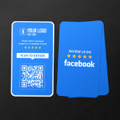 Facebook Business Review 5 Star Scannable QR Code Visitenkarte