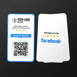 Facebook Business Review 5-Sterne-Scannbarer QR-Co Visitenkarte