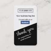 Facebook Business Review mit QR-Code Visitenkarte (Rückseite)