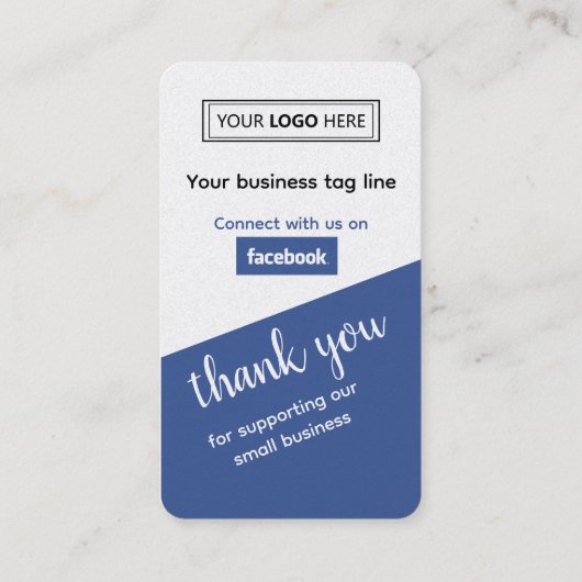 Facebook Business Review mit QR-Code Visitenkarte (Rückseite)