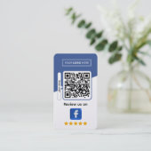 Facebook Business Review mit QR-Code Visitenkarte (Stehend Vorderseite)
