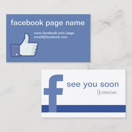 Facebook CC0059 Visitenkarte (Vorne/Hinten)