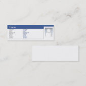 Facebook - dünn mini visitenkarte (Vorne/Hinten)