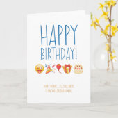 Facebook Emoji Geburtstags-Karte - Karte (Gelbe Blume)