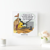 Facebook for Dogs Quadratische Wanduhr (Zuhause)