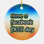 Facebook Free Day Keramik Ornament (Hinten)