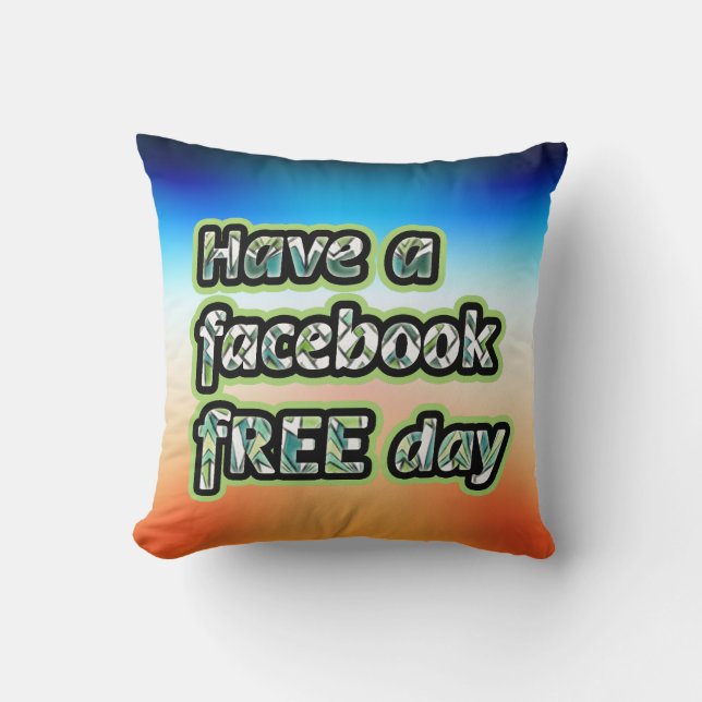 Facebook Free Day Kissen (Vorderseite)