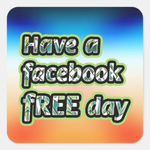 Facebook Free Day Quadratischer Aufkleber