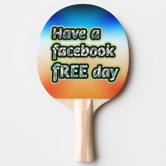 Facebook Free Day Tischtennis Schläger (Vorderseite)