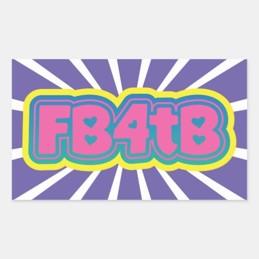 Facebook für die Blinden Aufkleber! Rechteckiger Aufkleber (Vorderseite)