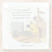 Facebook für Hunde Glasuntersetzer (Rückseite)