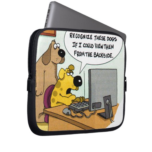 Facebook für Hunde Laptopschutzhülle (Vorne Rechts)