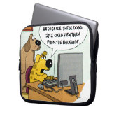 Facebook für Hunde Laptopschutzhülle (Vorderseite Links)