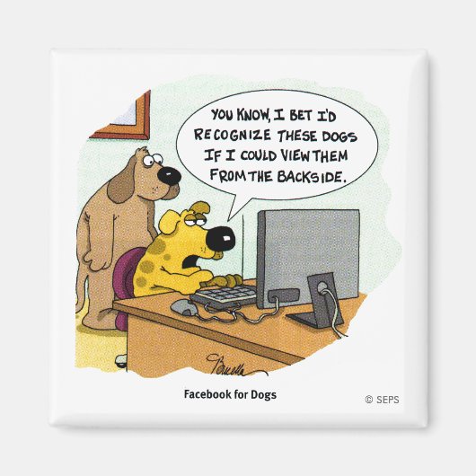 Facebook für Hunde Magnet (Vorne)