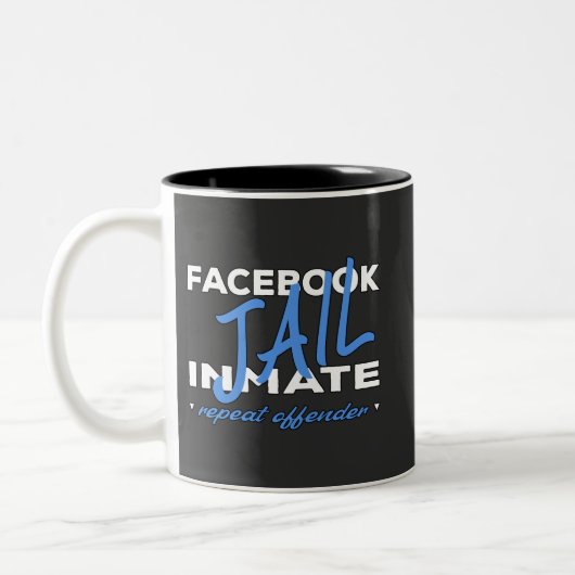 Facebook Gefängnisinsasse Zweifarbige Tasse (Links)