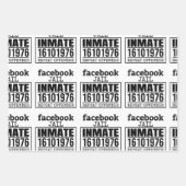 Facebook Haft wiederholt Straftäter Geschenkpapier Set (Vorderseite 3)