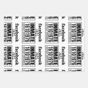 Facebook Haft wiederholt Straftäter Geschenkpapier Set