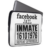 Facebook Haft wiederholt Straftäter Laptopschutzhülle (Vorne Rechts)