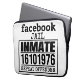 Facebook Haft wiederholt Straftäter Laptopschutzhülle (Vorderseite Links)