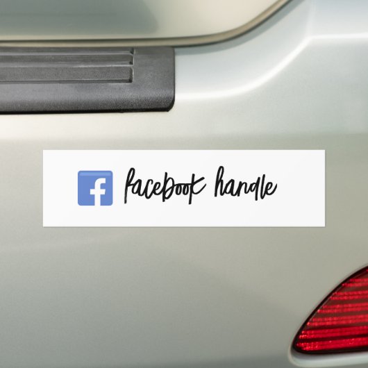 Facebook-Handschrift-Aufkleber Autoaufkleber (Auf Auto)
