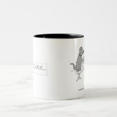 Facebook Hund #2 Zweifarbige Tasse (Mittel)