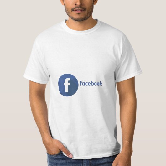 Facebook-Ikone hat das Shirt der Männer hinzugefüg (Vorderseite)