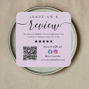 Facebook-Instagram-Logo-Lila Verließ uns eine Bewe Quadratische Visitenkarte