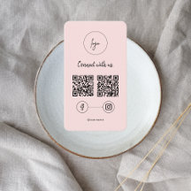 Facebook Instagram QR Code Verbindung mit uns rosa