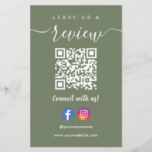 Facebook Instagram Qr Code Verlasse uns eine Überp Flyer