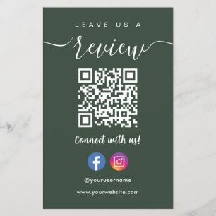 Facebook Instagram Qr Code Verlasse uns eine Überp Flyer