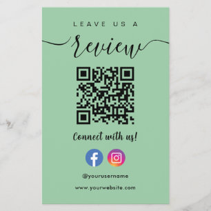 Facebook Instagram Qr Code Verlasse uns eine Überp Flyer