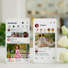 Facebook & Instagram Style - Social Media Photo Visitenkarte