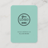 Facebook Instagram Tiktok Modern Seafoam QR Code Visitenkarte (Rückseite)