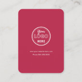 Facebook Instagram Tiktok QR Code Hot Pink Begleitkarte (Rückseite)