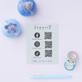 Facebook Instagram Tiktok QR Code Light Navy Flyer (Einzeln)